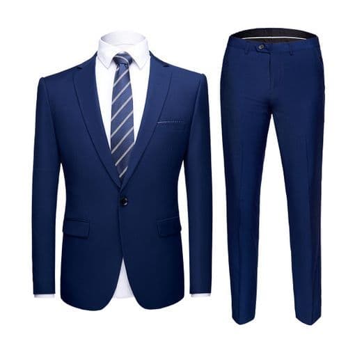 Exclusive Men's Slim Fit Suit - Navy Blue